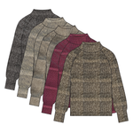 Tribal Mock Neck Sweater - Wood