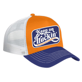 Northbound Keep On Truckin' Trucker Hat - Orange/Royal