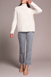 Tribal Mock Neck Sweater - Cream