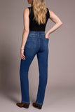 Tribal Sophia Pull On Straight Jeans W/Pockets - Faded Blue