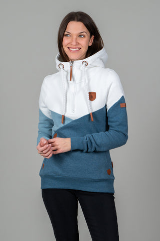 Wanakome Women's Color Block Pullover - Indigo Fade Mix