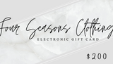 Four Seasons Clothing Gift Card